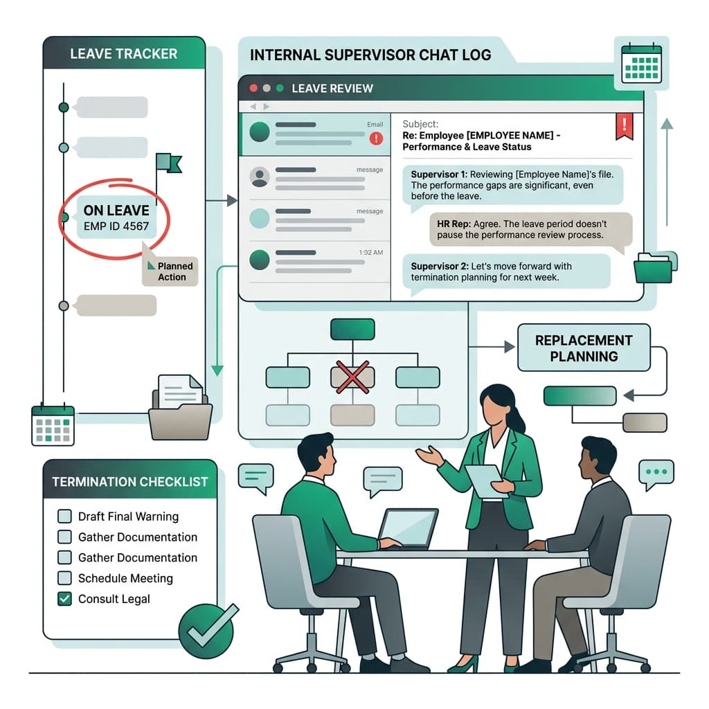 B2B flat vector illustration representing internal supervisor email plotting