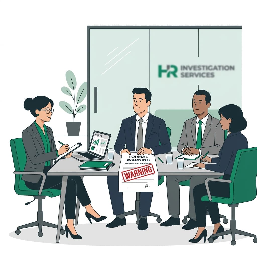 B2B flat vector illustration representing an HR investigation of a supervisor